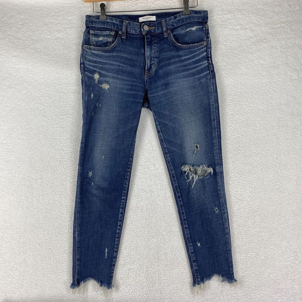 Moussy Vintage Jeans Womens Size 28 Blue Glendale Skinny Distressed Medium Wash‎